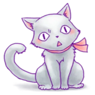 😯 Katze, niedlich, Tier, Kätzchen, Haustier, kawaii telegram sticker