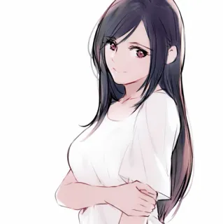 🥢 anime, girl, cartoon, woman, illustration, drawing telegram sticker