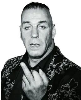 🖕 hombre, retrato, dedo medio, ofensivo whatsapp sticker