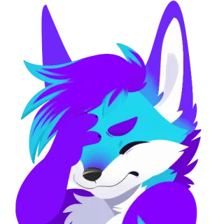 🤦‍♂️ Furry, Zorro, Dibujos animados, Avergonzado, Facepalm, Animal telegram sticker