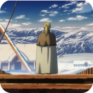 🌌 Vinland Saga Anime, Manga, Krajobraz, Zima, Śnieg, Vinland Saga telegram sticker
