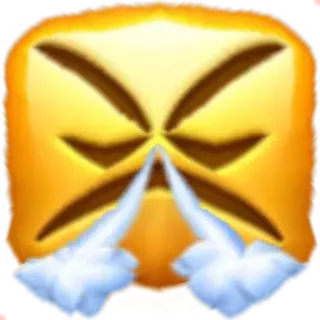 😤 Emoji, En colère, Fou, Vapeur, Frustré telegram sticker
