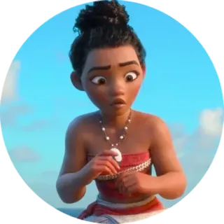 😳 Moana disney, ozean, cartoon, prinzessin, insel whatsapp sticker