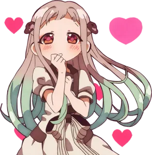 🥰 Anime, Coeurs, Mignon, Fille, Manga telegram sticker