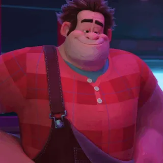 🥨 Wreck-It Ralph Detona Ralph, Disney, Personagem de desenho animado, Personagem de videogame, Ralph, Animação, Personagem de filme whatsapp sticker
