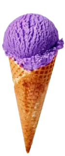 💜 Eis, Dessert, Eistüte, Süß, Lila Eis, Essen whatsapp sticker