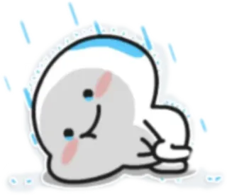 😭 sad, crying, rain, cartoon, emotions, weather telegram sticker