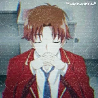 😐 Ayanokoji Kiyotaka Classroom of the Elite Anime, Ernst, Junge, Kiyotaka, Klassenzimmer telegram sticker
