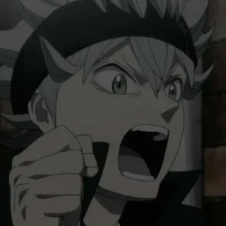 🐾 Asta Black Clover anime, Asta, Black Clover, shonen, magic, fantasy telegram sticker