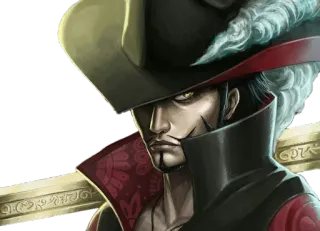🙎 Dracule Mihawk One Piece Anime, Pendekar Pedang, Bajak Laut, Dracule Mihawk telegram sticker