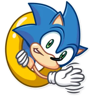 👋 Sonic Sonic, Riccio, Cartone animato, Gioco, Sega telegram sticker