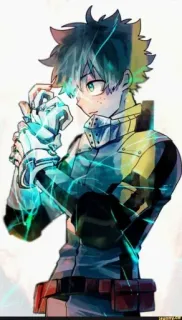 🙂 Izuku Midoriya My Hero Academia anime, manga, superhero, My Hero Academia, Izuku Midoriya, Deku telegram sticker