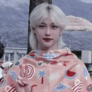 🐣 Felix kpop, idol, sänger, koreanisch, männlich, friedenszeichen telegram sticker
