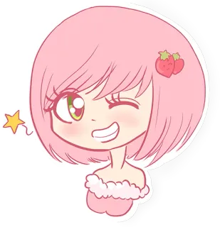 Клубничка (@Valeria_fills_art) telegram stickers