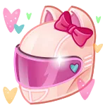 Neko Helmet telegram emojis 🏍