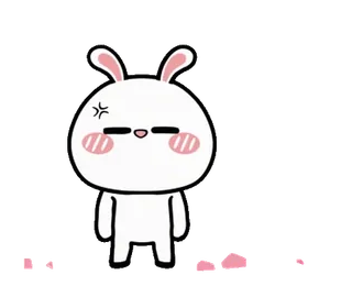 😡 kelinci, bunny, marah, imut, stiker, kartun telegram sticker