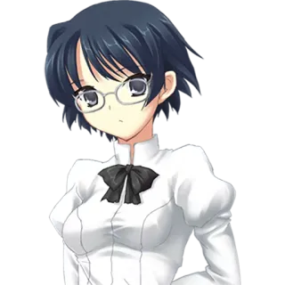 😕 Anime, Garota, Óculos, Personagem, Feminino telegram sticker