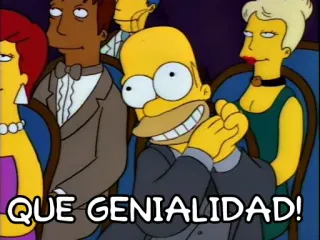 👌 Homer Simpson The Simpsons QUE GENIALIDAD! ホーマー・シンプソン, ザ・シンプソンズ, アニメ, アニメーション, 最高, スペイン語 telegram sticker