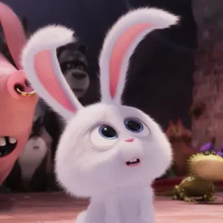 🐰 Snowball The Secret Life of Pets coelho, coelhinho, fofo, animado, animal, animal de estimação whatsapp sticker