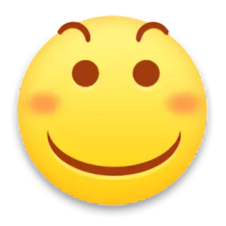 🙂 Emoji, Uśmiech, Szczęśliwy, Słodki, Rumieniec telegram sticker