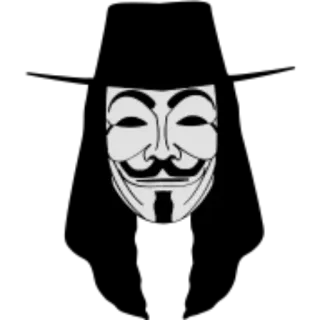 🎩 หน้ากากกาย ฟอกส์, แอนโนนีมัส, V Vendetta, หน้ากาก, ประท้วง telegram sticker