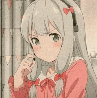 🖤 dziewczyna anime, urocze, ilustracja, kawaii telegram sticker