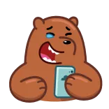 😂 bear, laughing, emoji, cartoon, animal telegram sticker