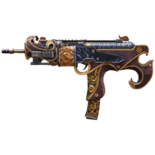 🔫 weapon, gun, firearm, ornate, design, military, submachine gun telegram sticker