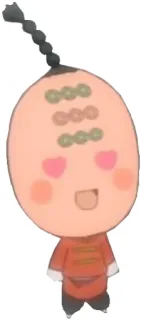 😍 Personaggio dei cartoni animati, Stile cinese, Asiatico, Carino, Abbigliamento tradizionale telegram sticker