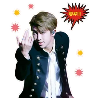 👊 @#!!! средний палец, оскорбительный, жест, ругательства whatsapp sticker