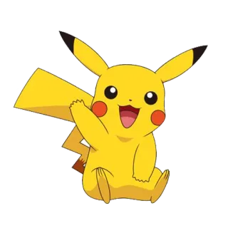 😃 Pikachu Pokemon Pikachu, Pokémon, Anime, Desenho animado, Amarelo, Personagem, Fofo whatsapp sticker