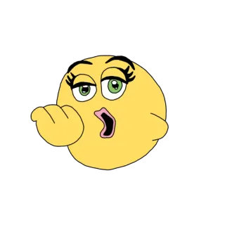 😘 Emoji, Beijo, Desenho animado, Rosto, Expressão whatsapp sticker