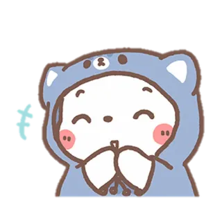 🧺 cute, kawaii, bear, animal, cartoon whatsapp sticker