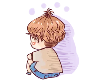 😞 sad, lonely, cartoon, drawing, anime, emotional, depressed telegram sticker