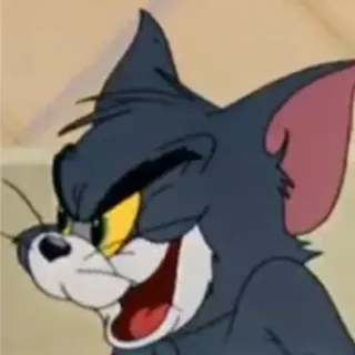 😃 Tom Cat Tom and Jerry cartoon, cat, angry, meme, funny, Tom and Jerry telegram sticker