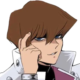 🤔 Seto Kaiba Yu-Gi-Oh! anime, cartoon, seto kaiba, yu-gi-oh, character telegram sticker