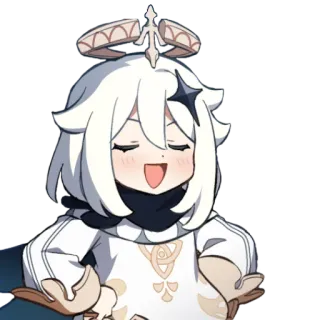 ☁️ Paimon Genshin Impact Anime, Niedlich, Videospiel, Charakter, Maskottchen telegram sticker