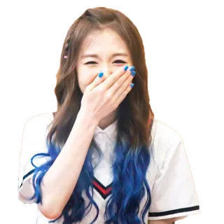 🙊 donna, sorridente, che ride, ritratto, ragazza, felice telegram sticker