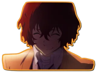😄 Osamu Dazai Bungou Stray Dogs Osamu Dazai, Bungou Stray Dogs, Anime, Uśmiech, Manga, Postać telegram sticker