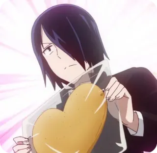 💛 Yu Ishigami Kaguya-sama: Love Is War 애니메이션, 이시가미, 하트, 사랑 whatsapp sticker