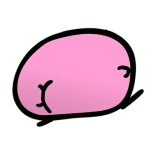 🍑 お尻, 漫画, ピンク, 後部, わいせつ telegram sticker