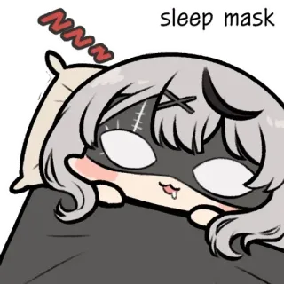 💤 sleep mask tidur, mengantuk, masker, imut, anime, kartun, zzz telegram sticker