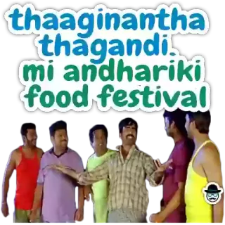 😊 thaaginantha thagandi, mi andhariki food festival Festival del cibo, Indiano, Evento telegram sticker