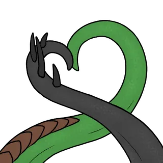 ❤️ Tentacule, Coeur, Monstre, Abstrait, Illustration whatsapp sticker