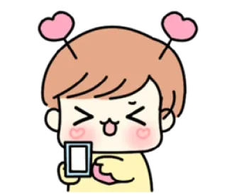 😁 Kartun, Stiker, Lucu, Ilustrasi, Cinta, Senang telegram sticker