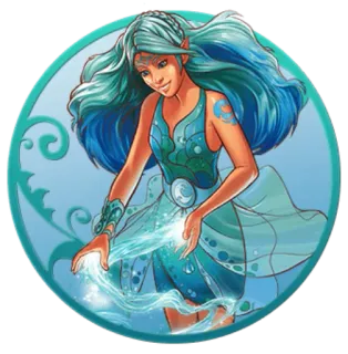 ⚡️ Fantasy, Wasser, Magie, Charakter, Frau, Elf whatsapp sticker