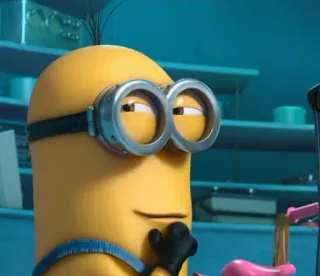 🤔 Minion Despicable Me minion, cartoon, movie, funny, animated telegram sticker