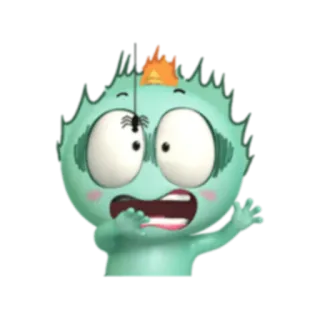😱 Desenho animado, Personagem, Aranha, Monstro, Assustado, Engraçado, Animação telegram sticker