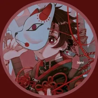 🍃 Tanjiro Kamado Demon Slayer Anime, Demon Slayer, Tanjiro Kamado, Máscara, Dibujos animados, Manga whatsapp sticker