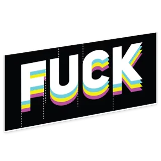 🖕 FUCK offensive, curse word, swear, text, typography telegram sticker